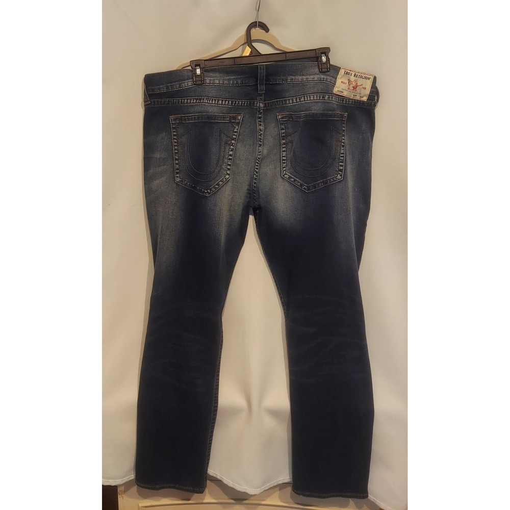 True Religion Mens Ricky No Flap Relaxed Fit Straight Leg Jeans Size 46/33